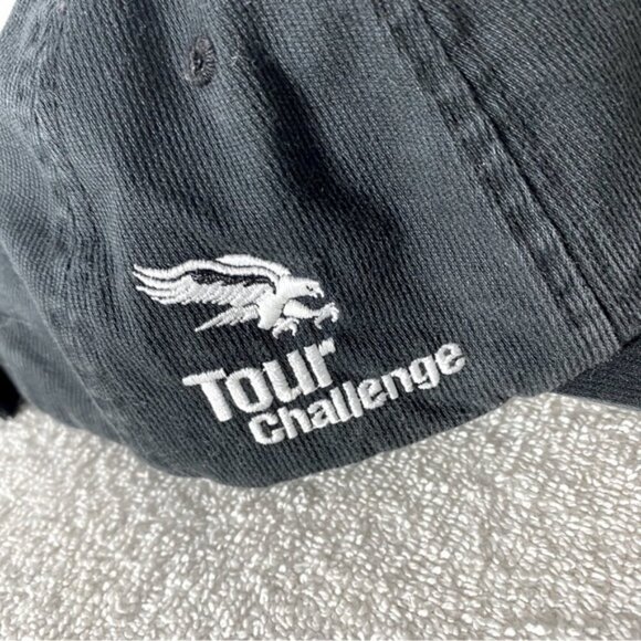 Nike Golf Tour Challenge Black Ribbed Texture Adjustable Fit Ball Cap Hat - Picture 8 of 12